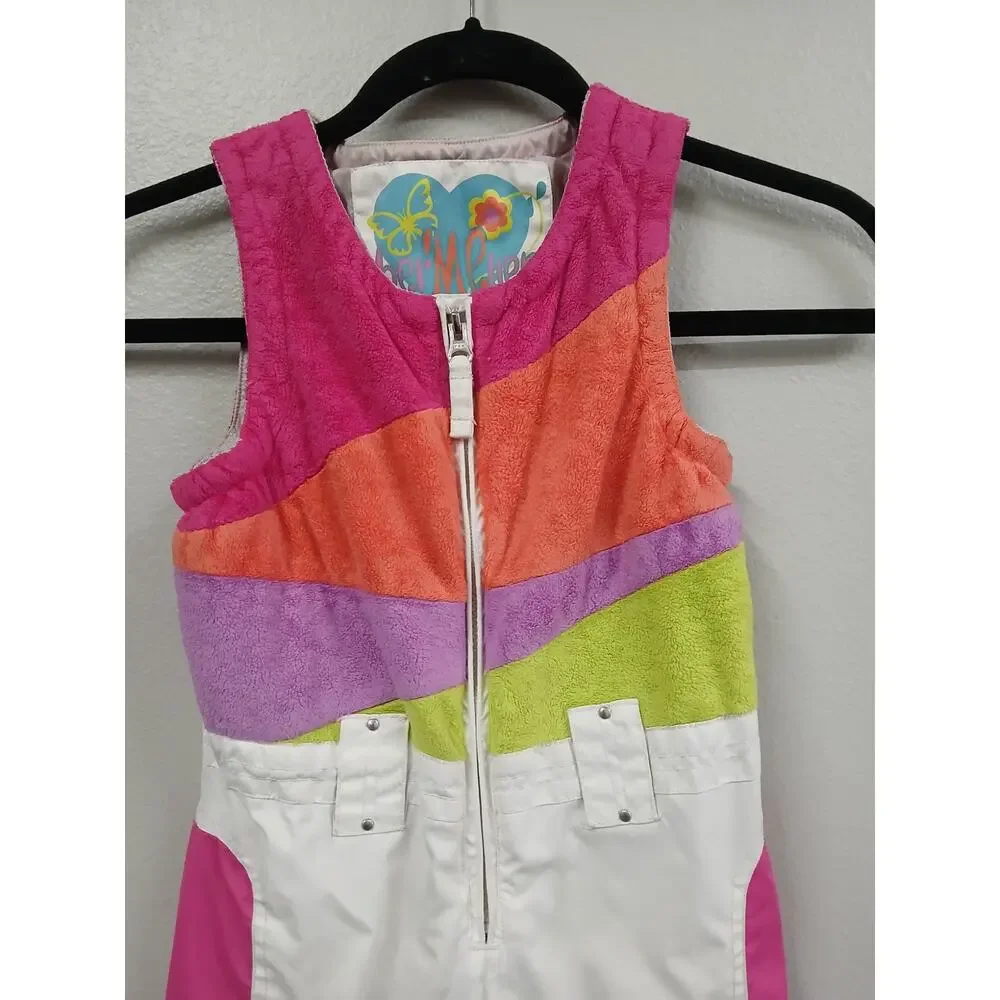 Obermeyer I Grow fleece girls snowbibs size 4 - Picture 2 of 10